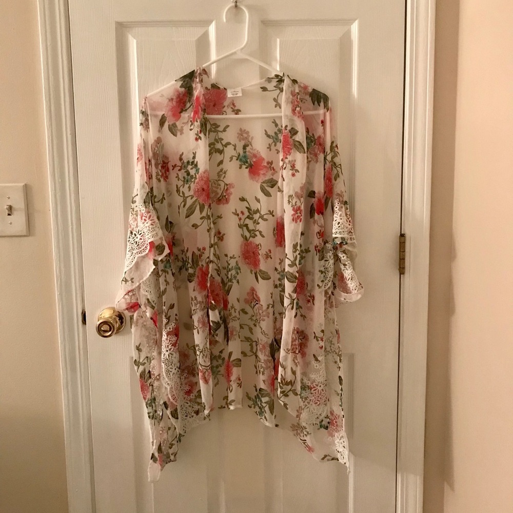 Floral kimono cardigan